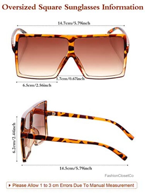 6 Oversized Square Sunglasses Fashion Shades for Women main image 5